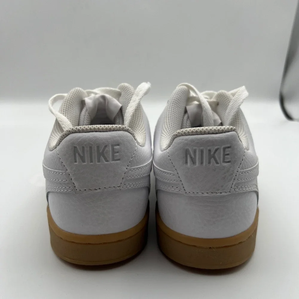 Nike Court Vision Low Mens 7.5 White‎ Gum Pebbled Leather Low Top Sneakers